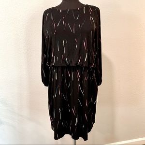 Apt. 9 Black Soft Long Sleeve Dress size XL